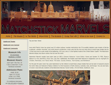 Tablet Screenshot of matchstickmarvels.com